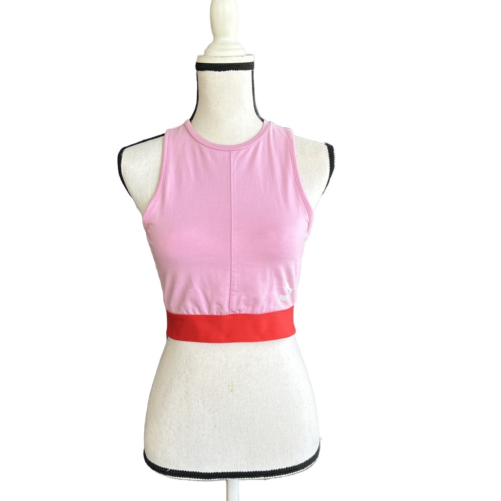 Puma Women’s Pink and Red XTG Crop Top and Leggings Suit